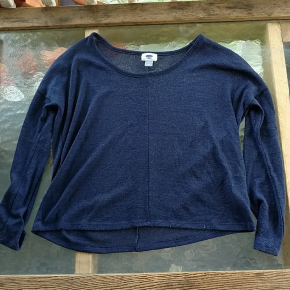 Old Navy Drop Shoulder Navy Blue Sweater - Picture 1 of 4